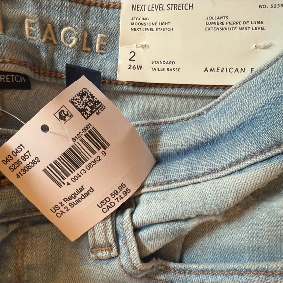 American Eagle Next-Level Stretch High-Rise Ripped Jegging - Picture 7 of 7